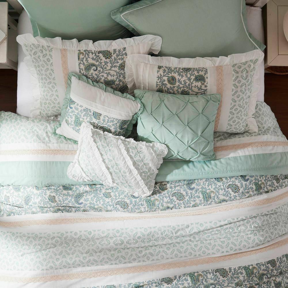 Madison Park Dawn 9 Piece Cotton Percale Comforter Set