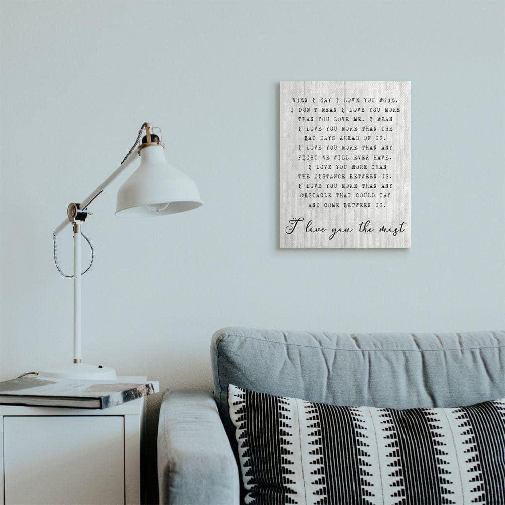 Stupell Industries Inspirational I Love You the Most Phrase Couple Relationship by Daphne Polselli - Graphic Art Print
