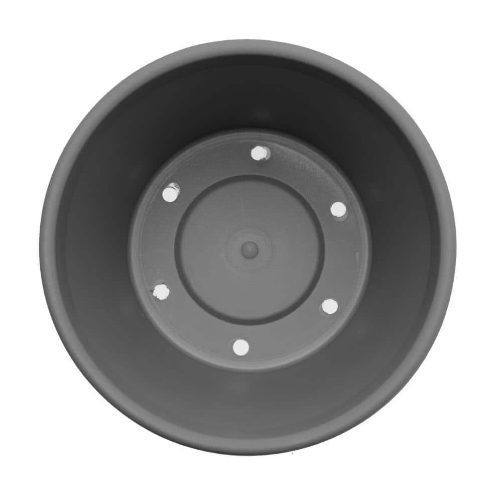 Bloem Terra Pot Round Planter: 20" - Charcoal Gray, (Saucer Not Included) Durable Resin Pot, for Indoor and Outdoor Use, 13.5 Gallon Capacity