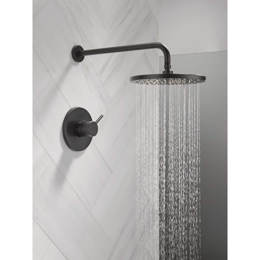 Modern Raincan Round Single-Function Shower Faucet Set, Valve Trim Kit, Rainfall Shower Head