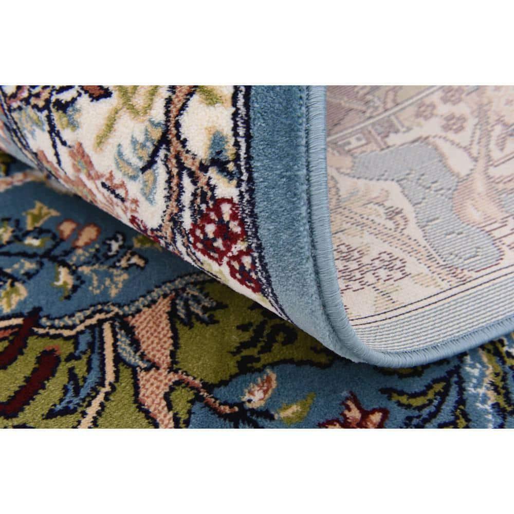 Unique Loom Narenj Birmingham Area Rug ,Blue ,3'x13'
