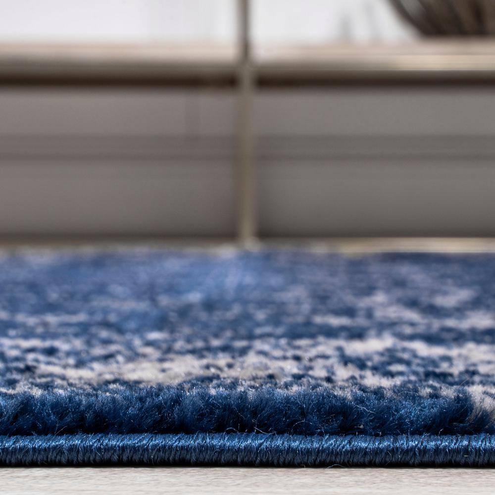 2'x8' Soleiman Modern Persian Runner Rug, Navy - JONATHAN Y