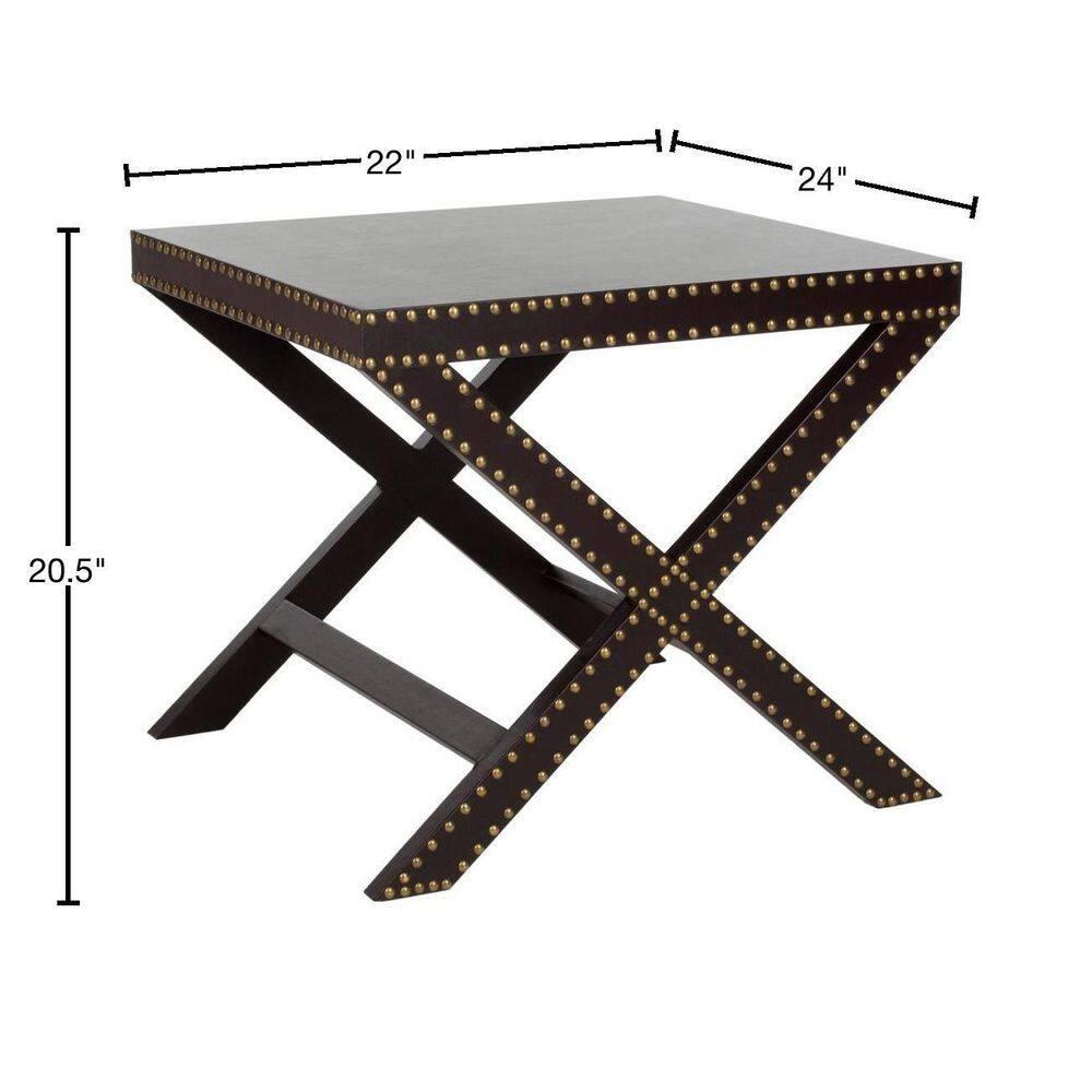 Jeanine X-End Table - Charcoal - Safavieh.