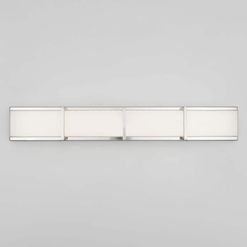 Artika Subway 35 in. 4-Light Stainless Steel Modern Integrated LED Vanity Light Bar
