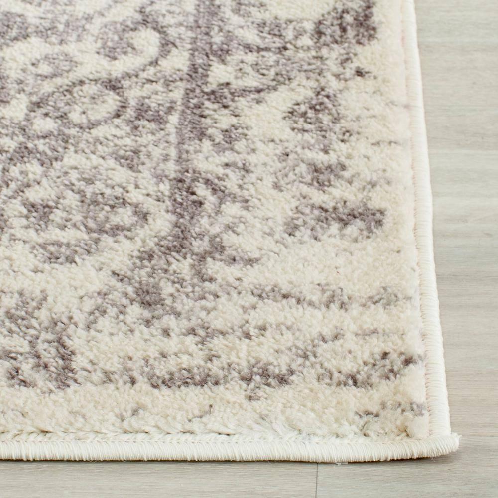 Adirondack ADR101 Power Loomed Runner Rug - Ivory/Silver - 2'6"x10' - Safavieh.