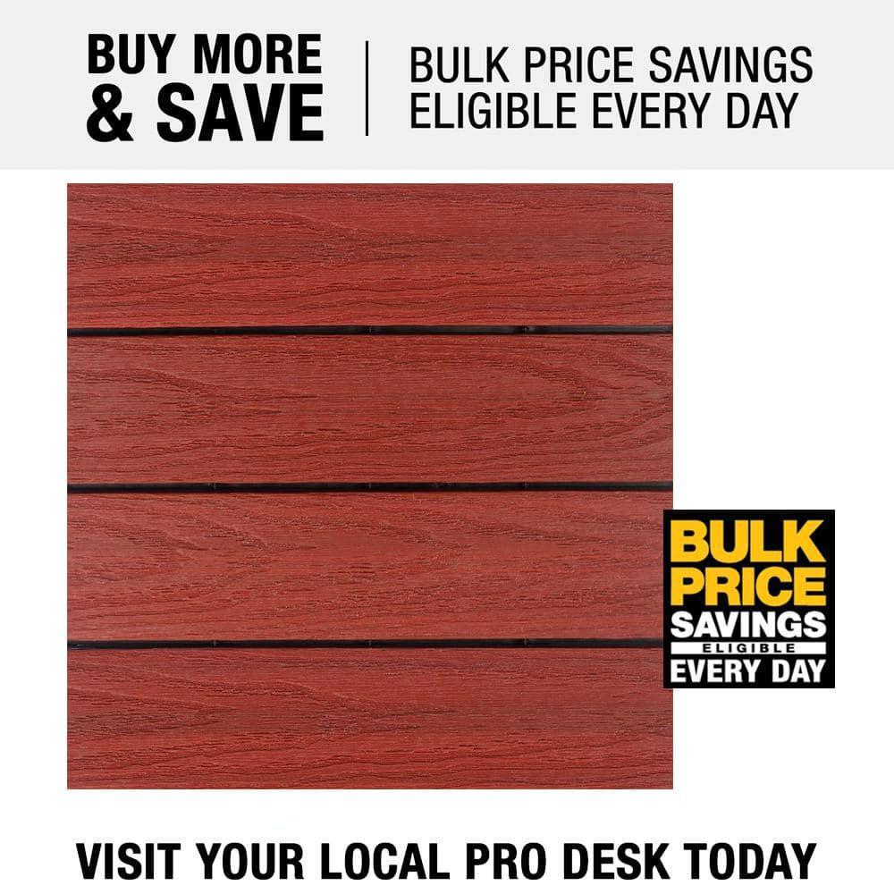 UltraShield Naturale Composite 12" x 12" Interlocking Deck Tile