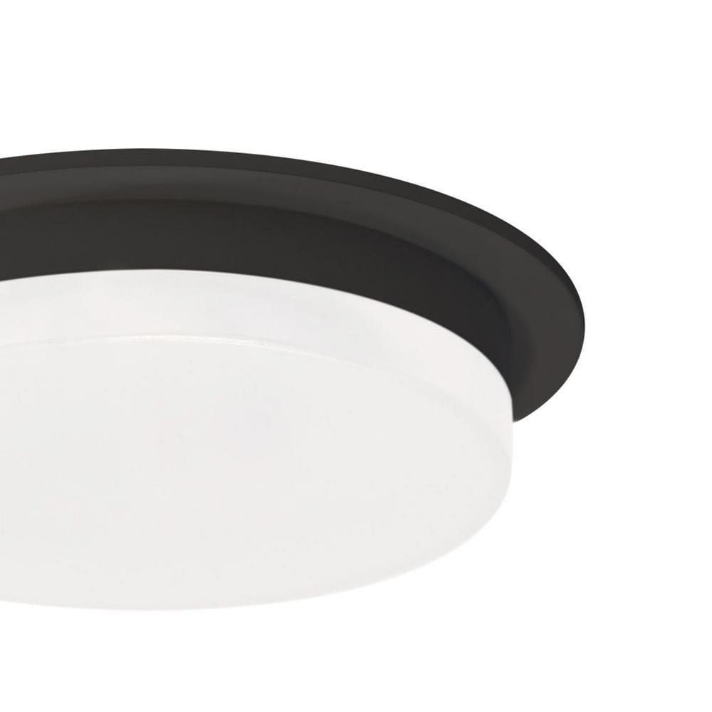 Stockton Slim Black Aluminum LED Drum Flush Mount
