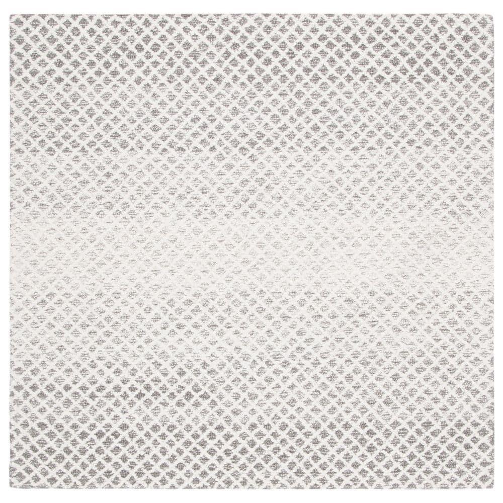 Micro-Loop MLP353 Hand Tufted Indoor Area Rug - Grey/Ivory - 5'x5' - Safavieh