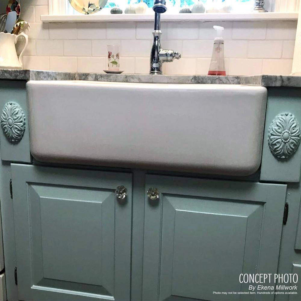 Ekena Millwork Rose Scroll 9.25-in W x 3.5-in H Unfinished Applique