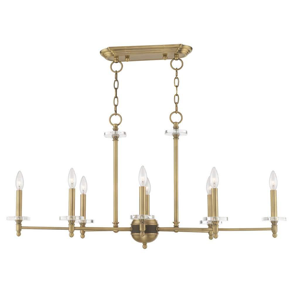 Livex Lighting Bennington 8 - Light Chandelier in  Antique Brass