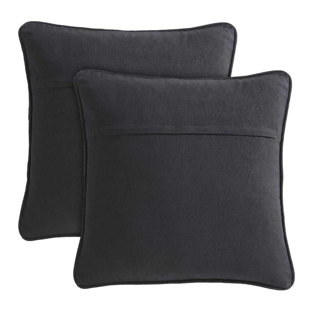 Boho Living Jada Decorative Pillow Collection Jute/Cotton Indoor Square Throw Pillow with & Insert (Set of 2)