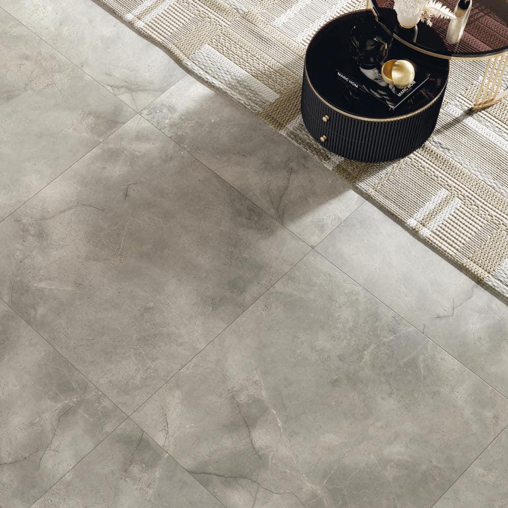 Signature 47.24 In. X 47.24 In. Marble Look Satin Porcelain Floor And Wall Tile (30.98 Sq. Ft. / Case)