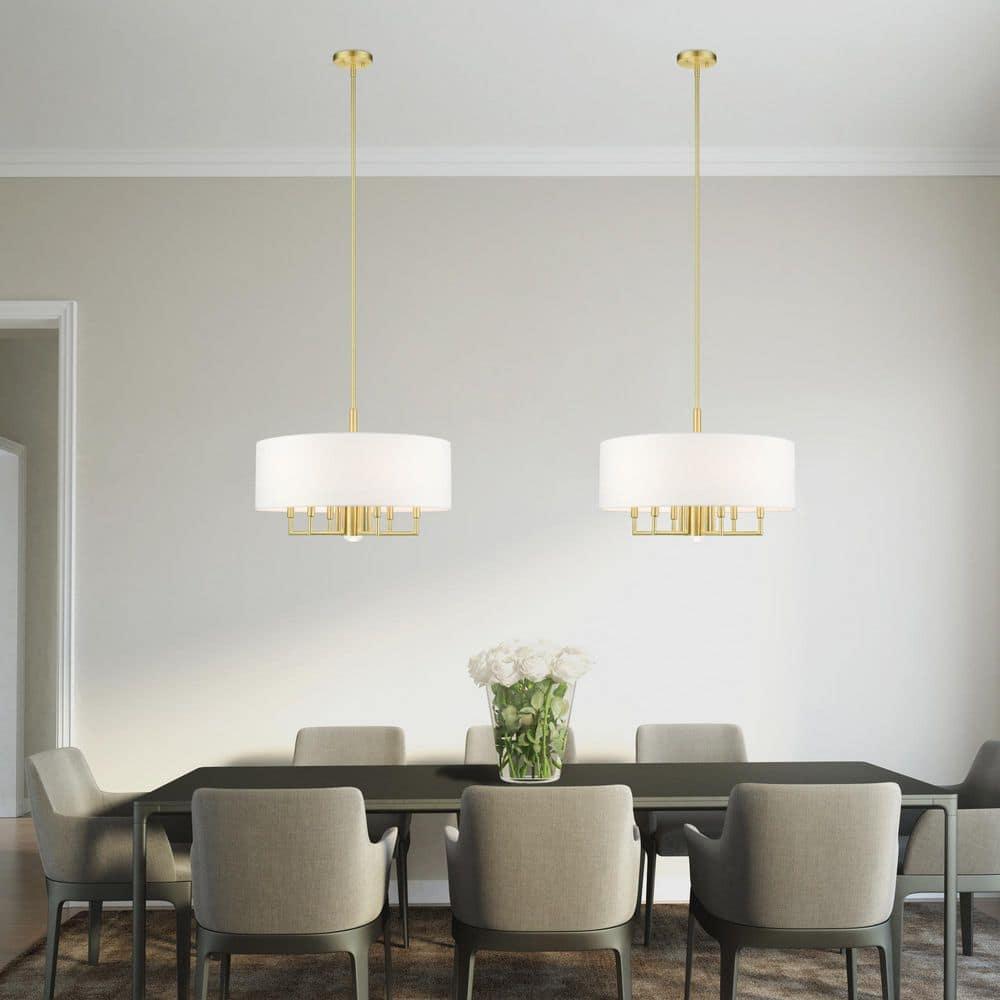 Moonlighter 7 Light Metal Dimmable Drum Chandelier