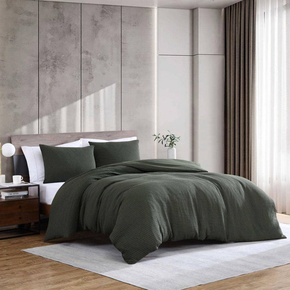 Kenneth Cole Solid Waffle Reversible Comforter Set
