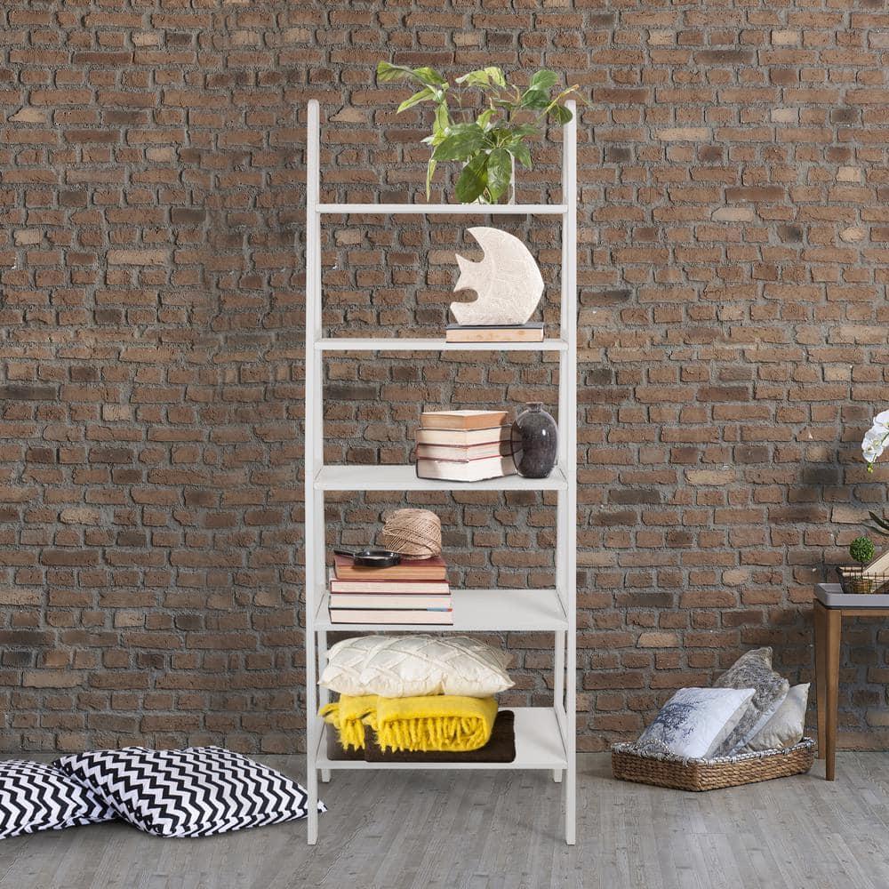 Casual Home 5 Shelf Wood Shelving Unit, White