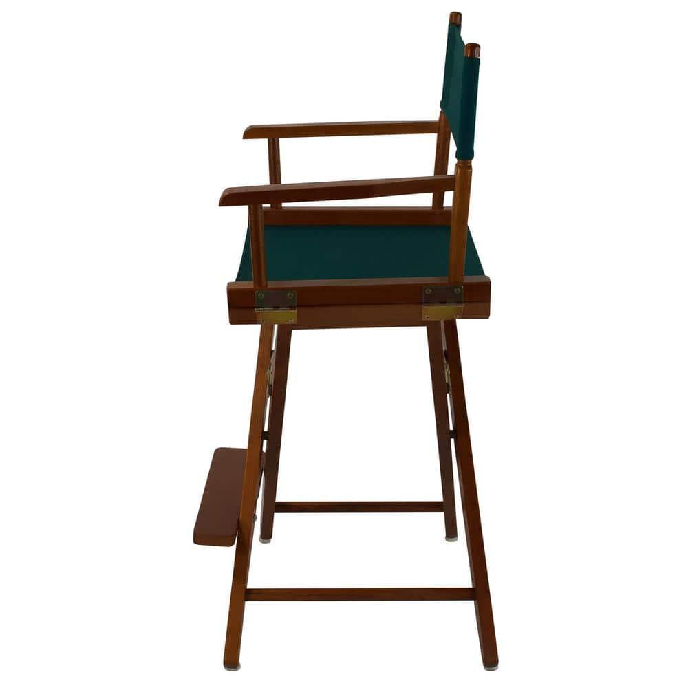 206-24-032-32 24 in. Extra-Wide Premium Directors Chair, Oak Frame with Hunter Green Color Cover