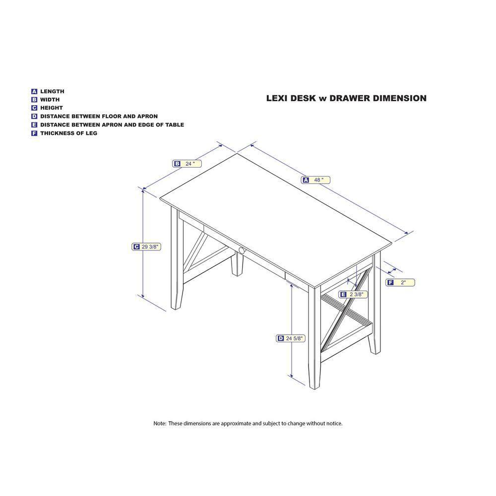 Lexi Desk with Drawer Grey