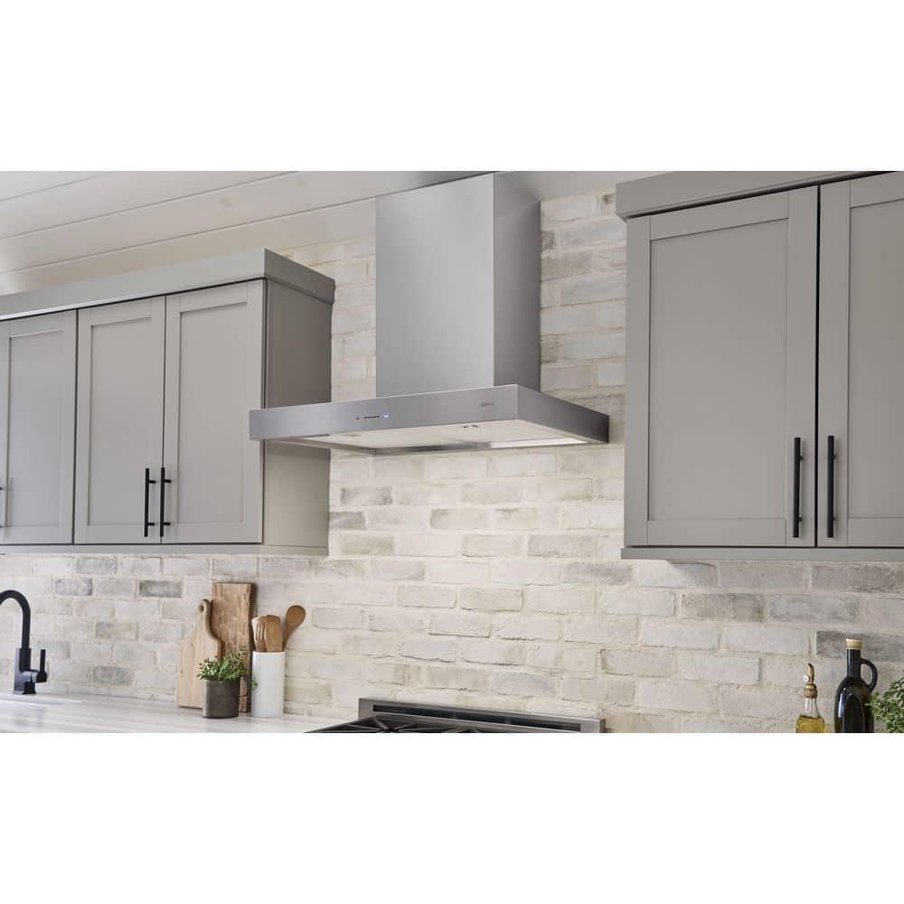 Zephyr 36" Roma 600 CFM Convertible Wall Mount Range Hood in Gray with Nightlight