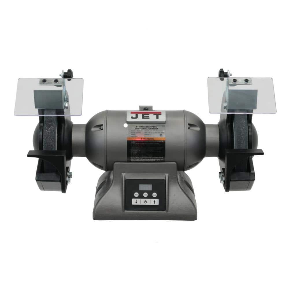 JET 8-Inch Variable Speed Industrial Bench Grinder with Casted Body
