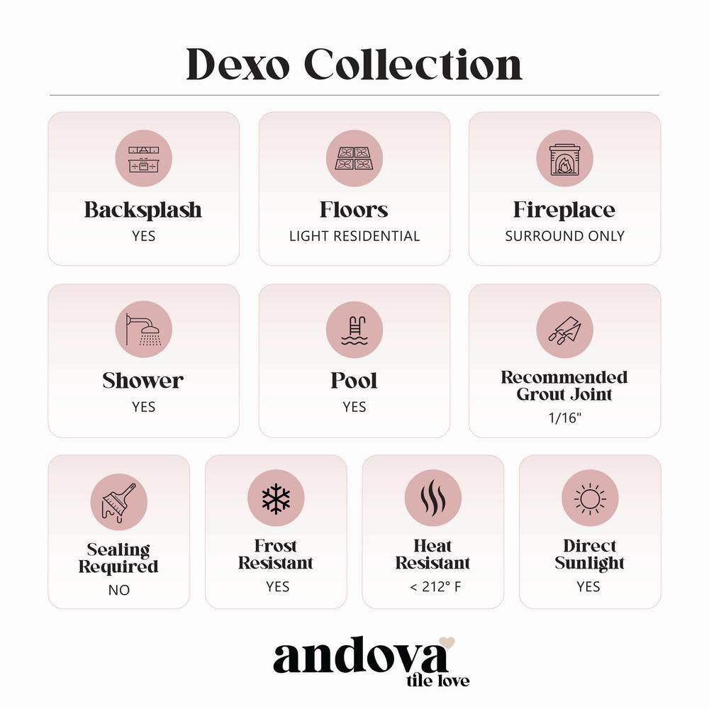 Dexo 1" Glass Penny Round Mosaic Kitchen Backsplash, Bathroom, Shower, Pool, Wall and Floor Tile
