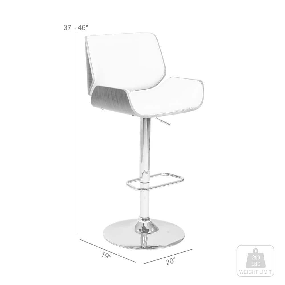 London Swivel Barstool Cream/Walnut - Armen Living