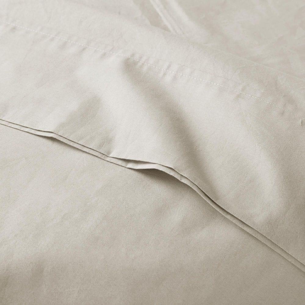 Madison Park Peached Percale 200 Thread Count Relaxed Cotton Percale Sheet Set