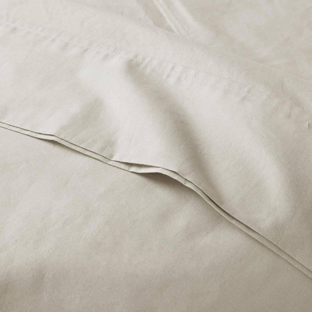 Madison Park Peached Percale 200 Thread Count Relaxed Cotton Percale Sheet Set