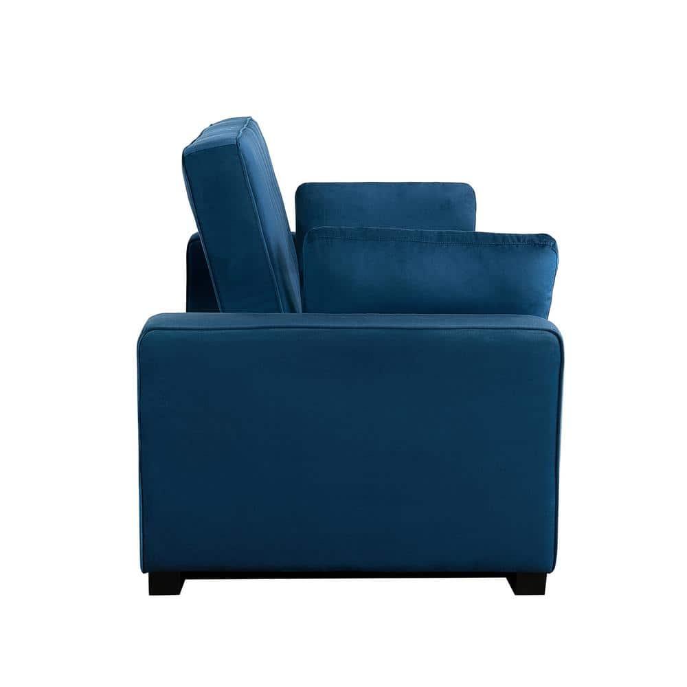 Serta Monroe 72.6" Queen Square Arm Tufted Back Convertible Sleeper Sofa with Cushions