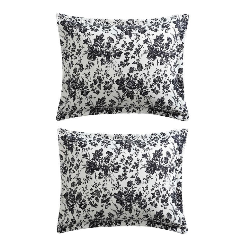 Betsey Johnson Betseys Toile Reversible Black Duvet Cover Set