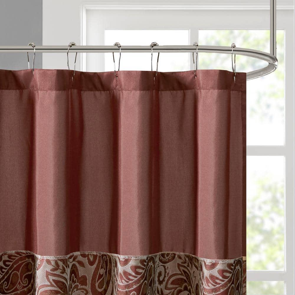 Madison Park Aubrey Paisley Jacquard Shower Curtain