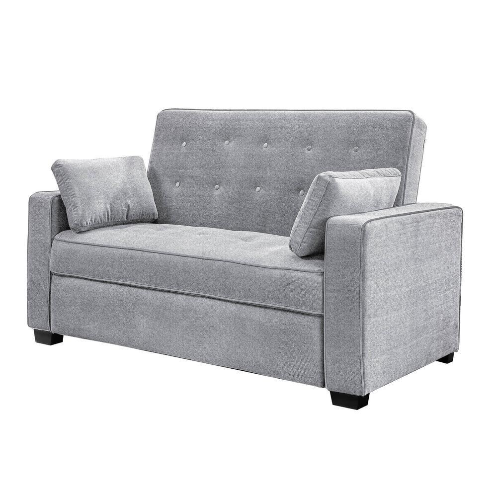 Serta Monroe 72.6" Queen Square Arm Tufted Back Convertible Sleeper Sofa with Cushions