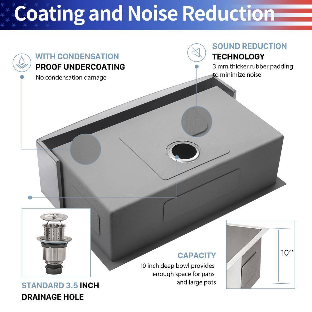 24'' L Farmhouse / Apron Single Bowl Stainless Steel Kitchen Sink