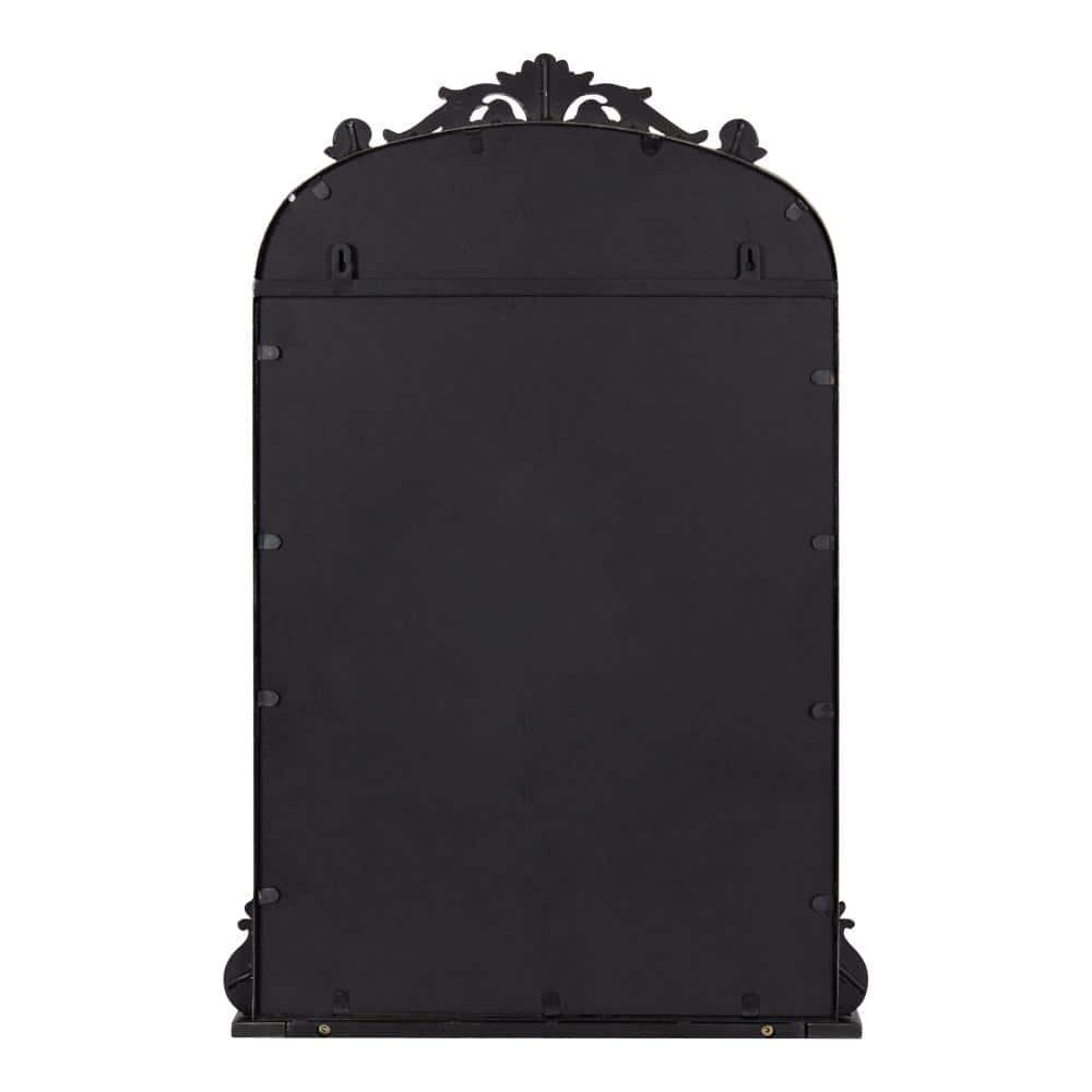 Kate and Laurel Arendahl Functional Mirror with Shelf - Black, 21x32