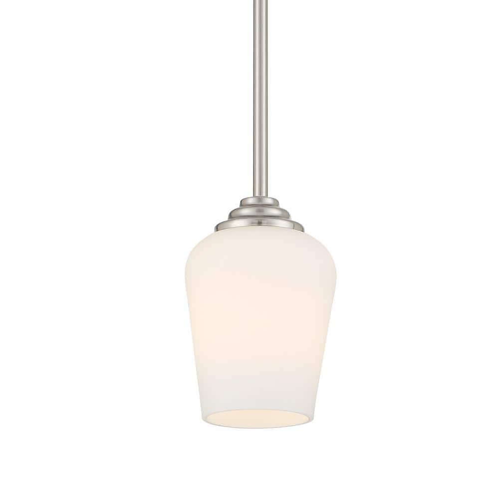 1 Light Convertible Pendant-Brushed Nickel Finish    -Traditional Installation Minka Lavery 4921-84