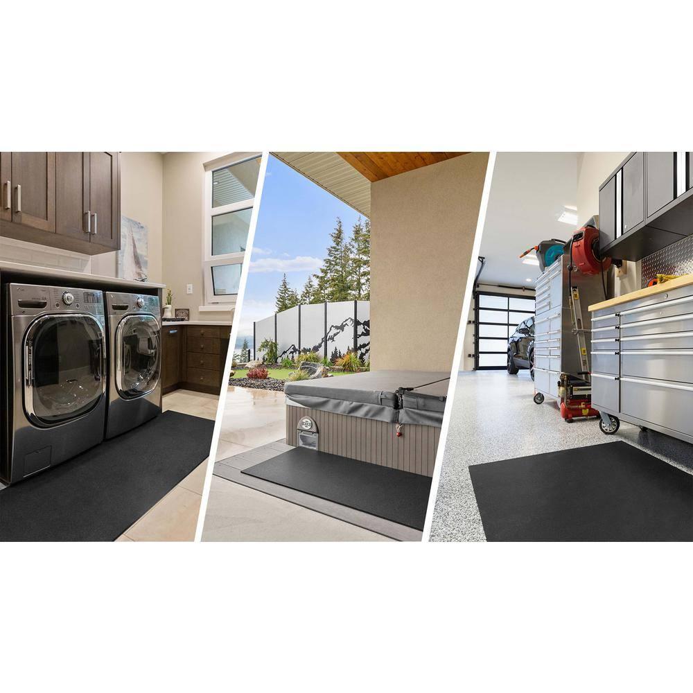 Rubber King Multi-Purpose Exercise Mat - 100% Recycled Thick Rubber Mat for Home Gym Flooring, Non-Slip, Low-Odor Durable Workout Mat for Indoor/Outdoor, Shoe-Friendly