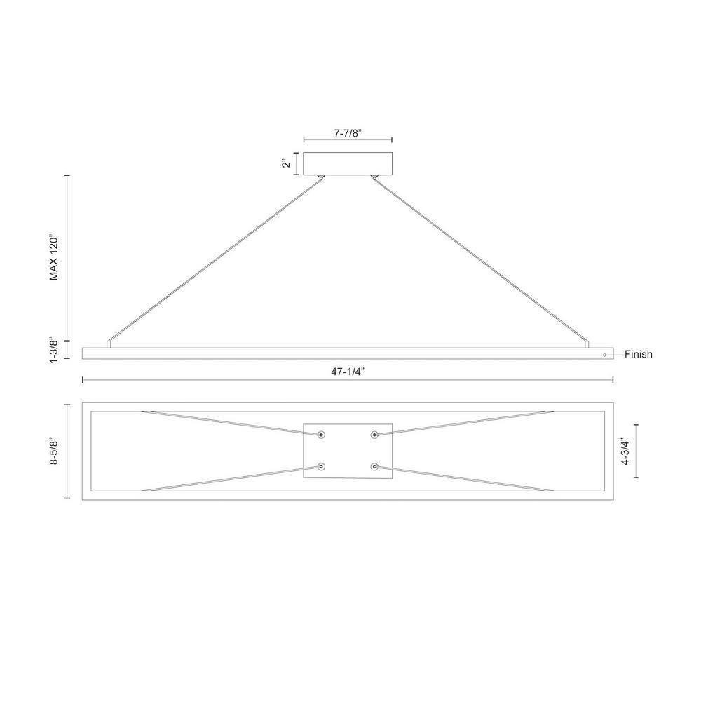 Kuzco Lighting Piazza Dimmable LED Square / Rectangle Chandelier