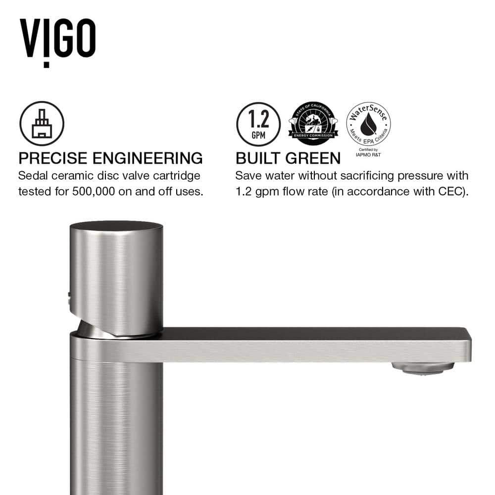 Gotham 12" H Single Handle Vessel Sink Bathroom Faucet
