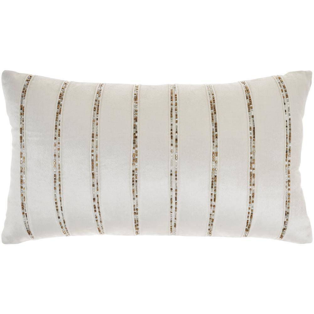 Mina Victory AZ217-012021 Sequined Cotton Blend;Viscose Throw Pillow