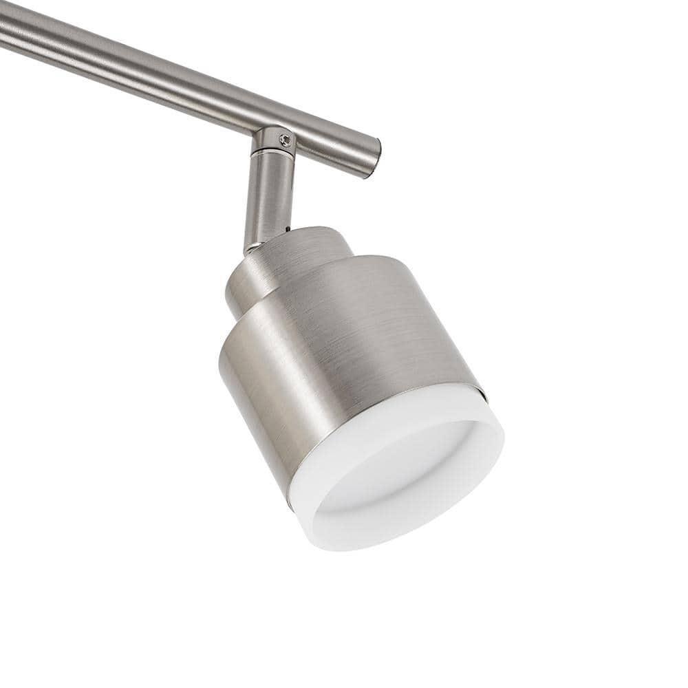 Hampton Bay 19 in. 3-Light Brushed Steel Integrated LED Track Lighting Kit