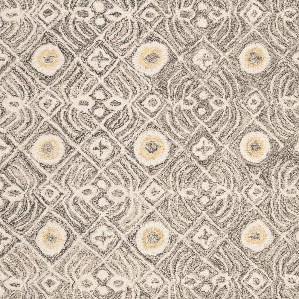 Micro-Loop MLP801 Hand Tufted Area Rug - Charcoal/Ivory - 5'x5' - Safavieh.