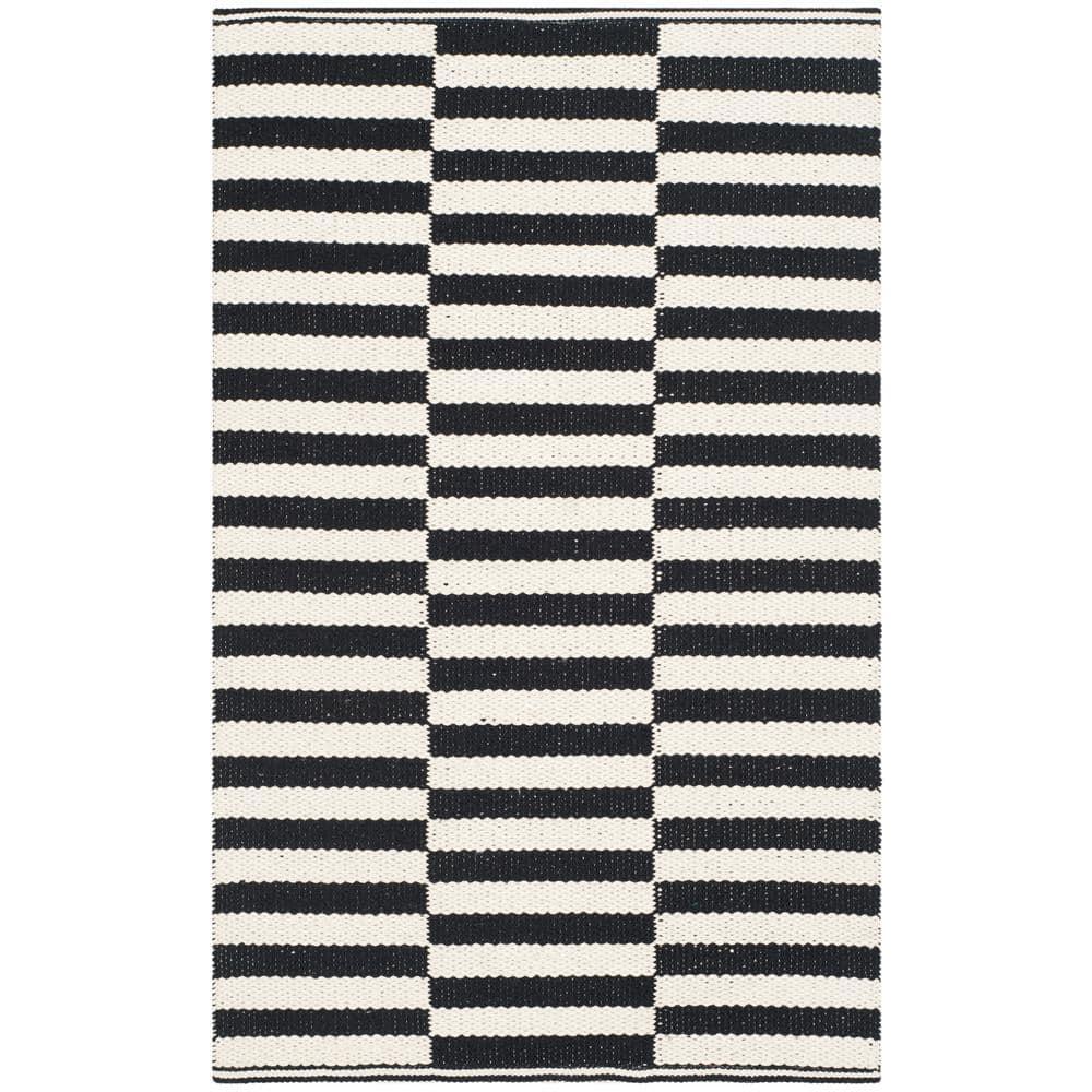 Montauk MTK715 Hand Woven Indoor Accent Rug - Ivory/Black - 2'6"x4' - Safavieh