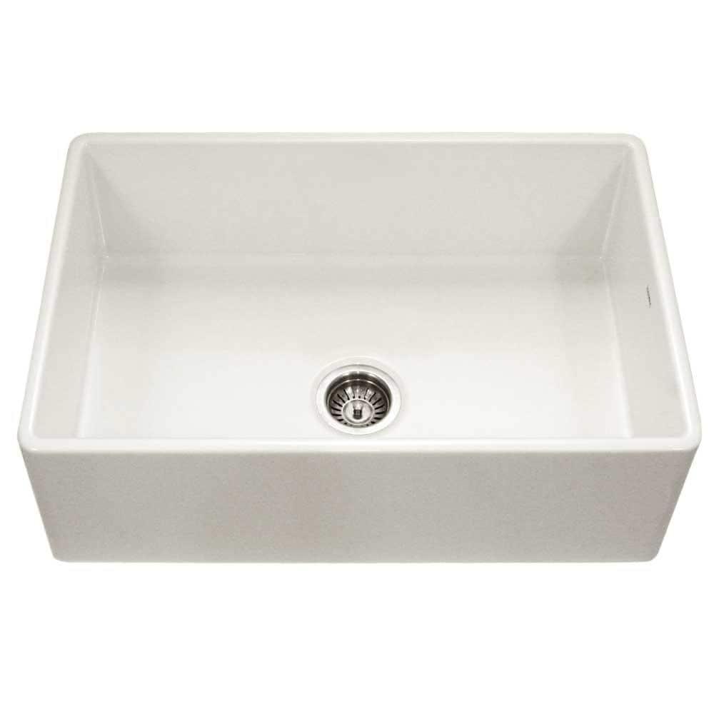 Houzer Platus 33 inch Black Fireclay Apron Front Farmhouse Single Bowl Kitchen Sink - PTG-4300 BL