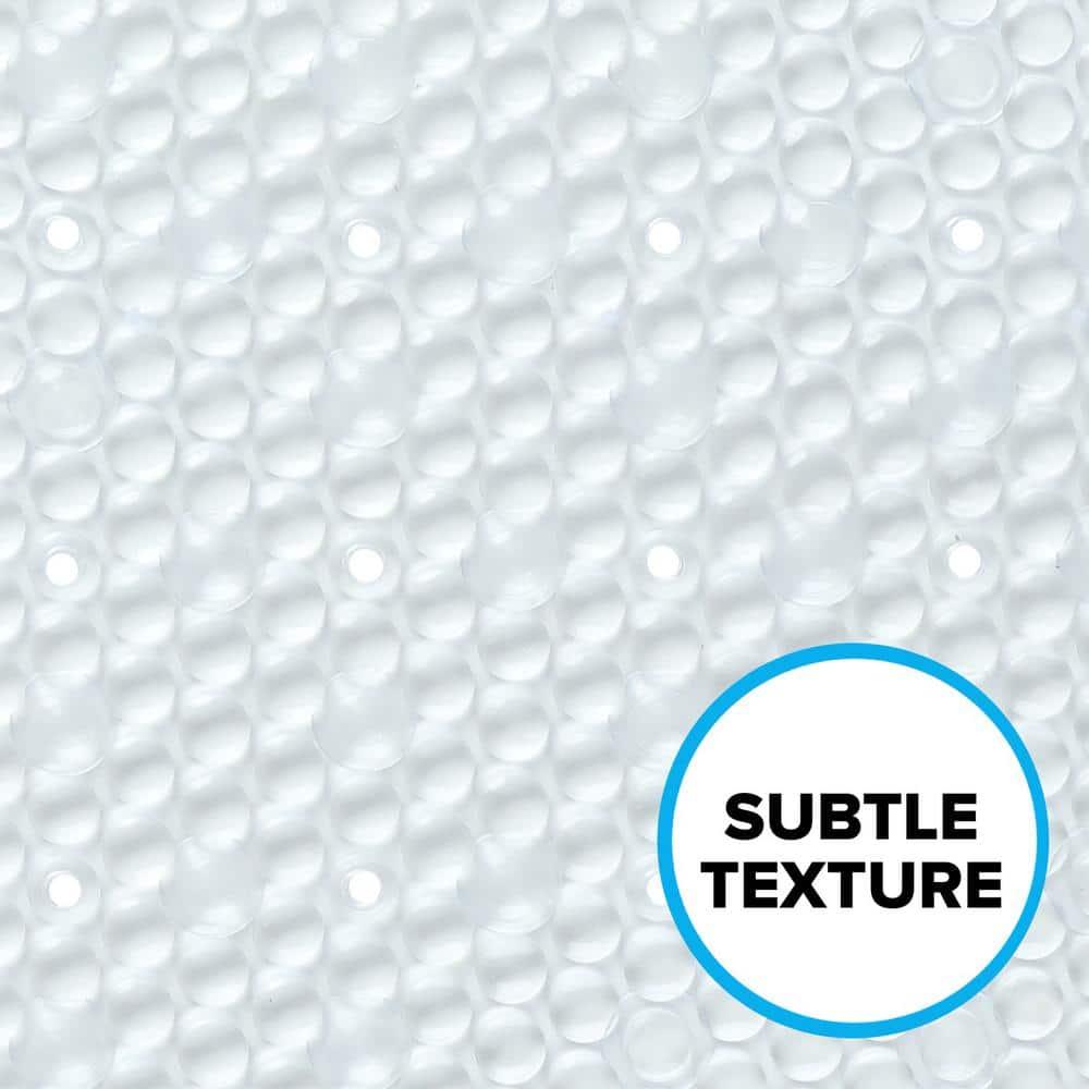 SlipX Solutions Clear Vinyl Non-Slip Bath Mats, 15" x 35"