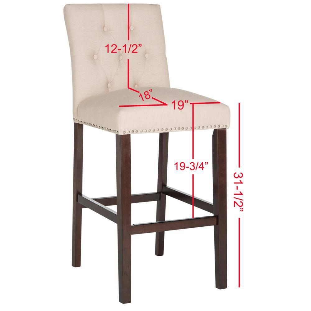McLoud Upholstered Counter Stool with Solid Wood Frame