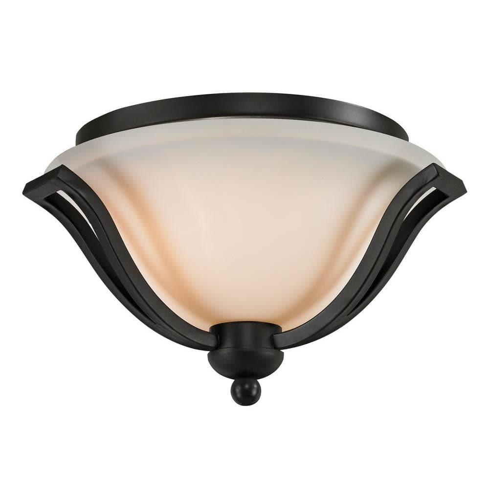 Z-Lite Lagoon 2 - Light Semi-Flush Mount in  Matte Black