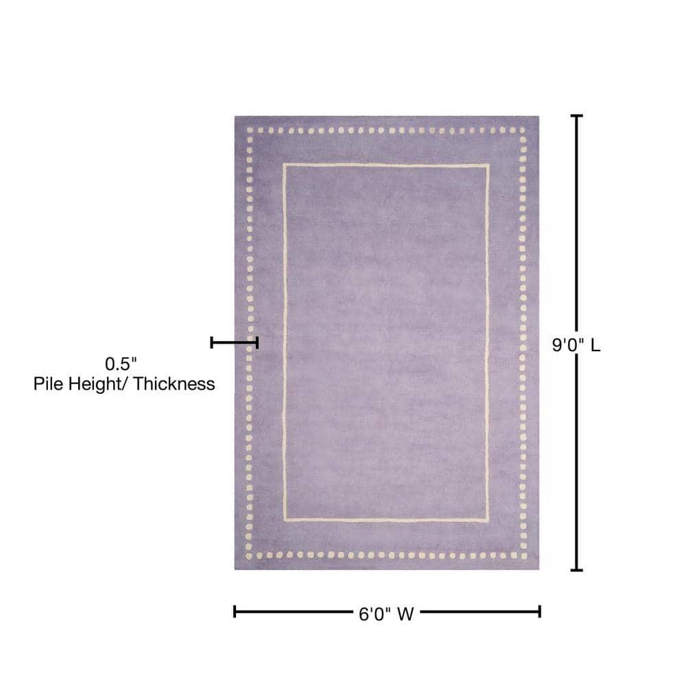Bella BEL151 Hand Tufted Area Rug - Lavander/Ivory - 6'x9' - Safavieh.