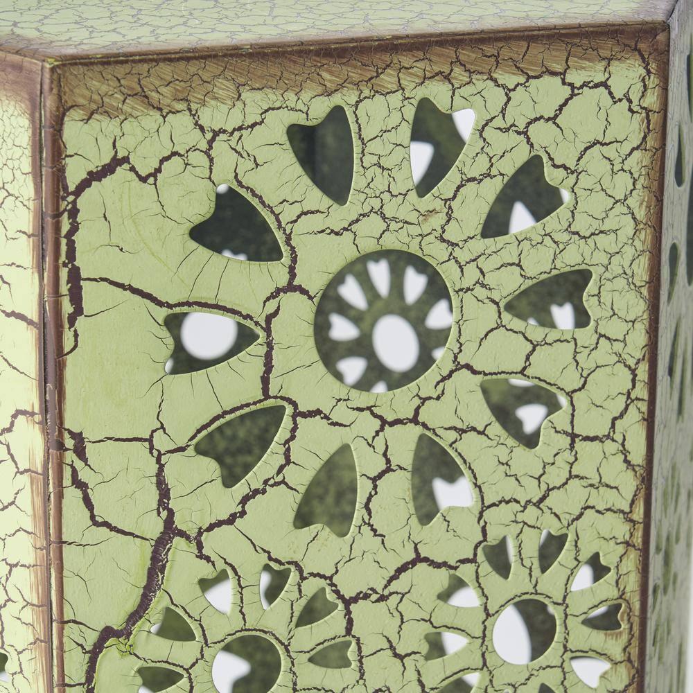 Eliana 14" Sunburst Outdoor Patio Iron Side Table: Weather-Resistant, Hexagon - Christopher Knight Home