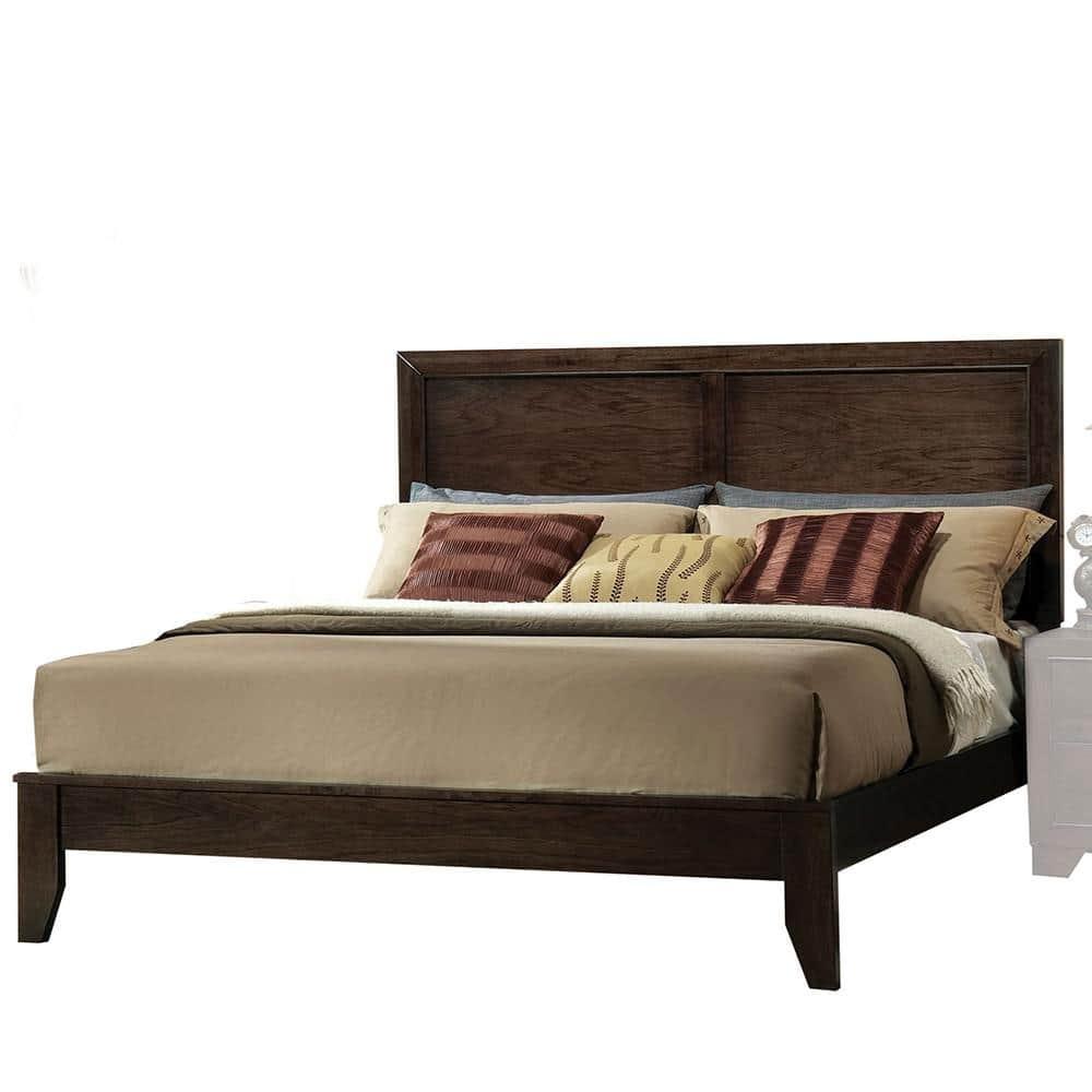Acme Furniture Madison Queen Panel Bed in Espresso Rubberwood, Multiple Sizes