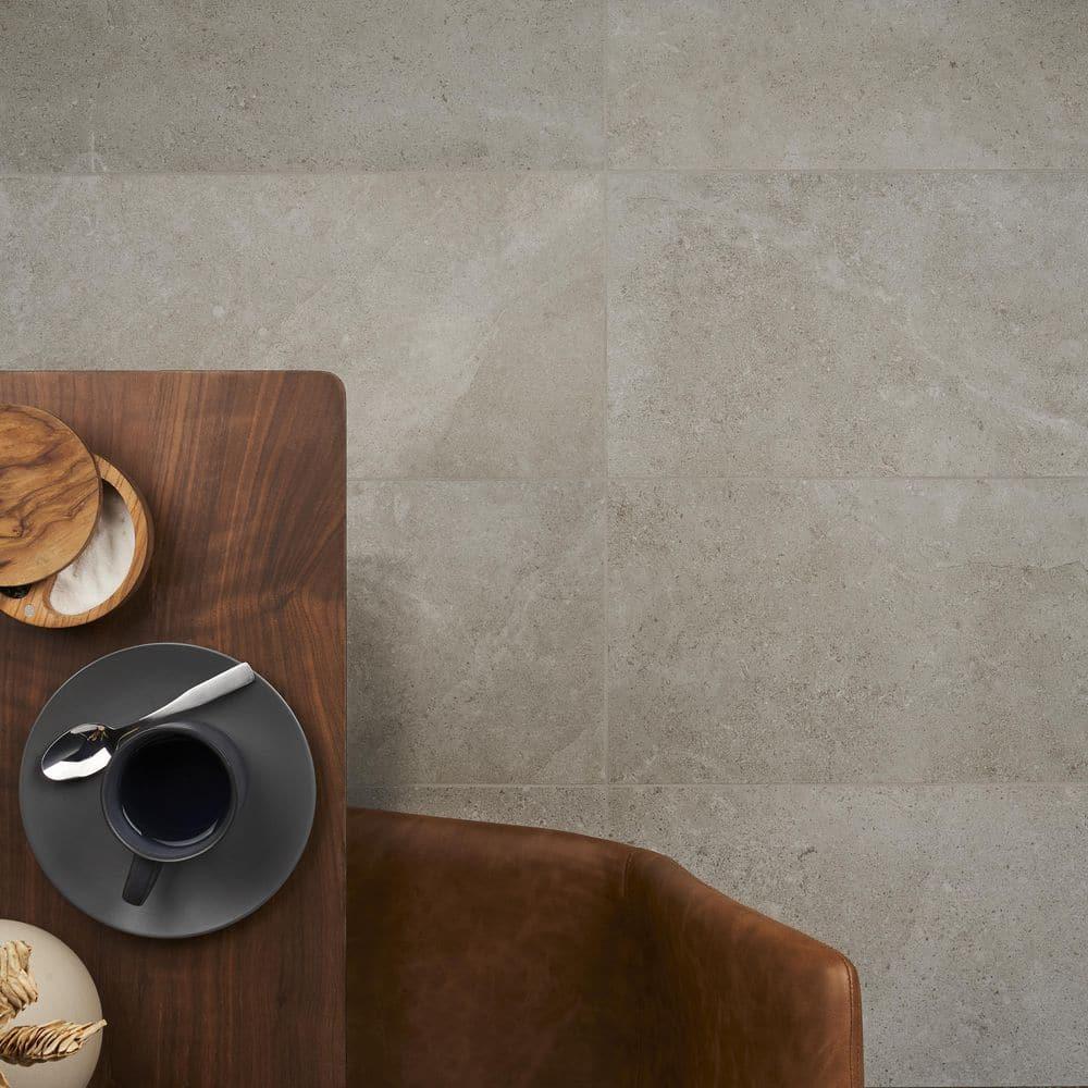 Bond Tile Grava 11.81 in. x 23.62 in. Matte Stone Look Porcelain Floor and Wall Tile (9.68 Sq. Ft. / Case)