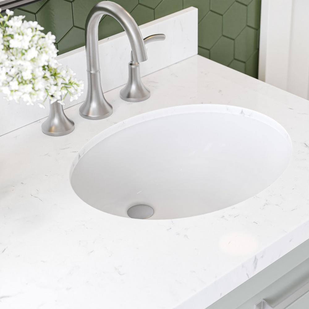 Ariel Monrow 66 Inch Double Oval Sink Bathroom Vanity With Carrara White Quartz Countertop
